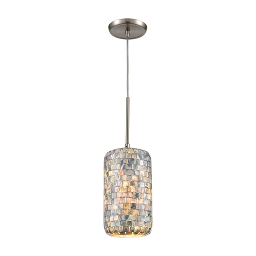 Product image for ELK 10552/1 CAPRI 6 IN WIDE 1-LT PENDANT - SATIN NICKEL