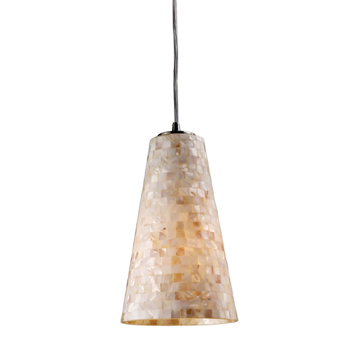 Product image for ELKLTG 10142/1 CAPRI 1-LIGHT MINI PENDANT IN SATIN NICKEL