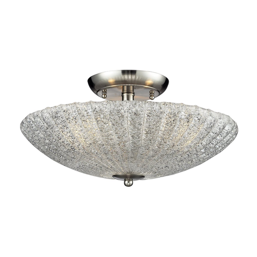 Product image for Luminese 3 Light Semi Flush - Satin Nickel
