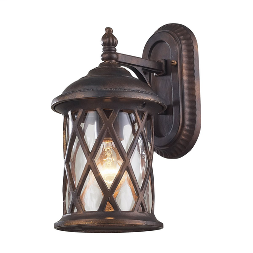 Product image for ELK 42035/1 1 LIGHT OUTDOOR SCONCE IN HAZLENUT BRONZE AND DESIGNER WATER GLASS