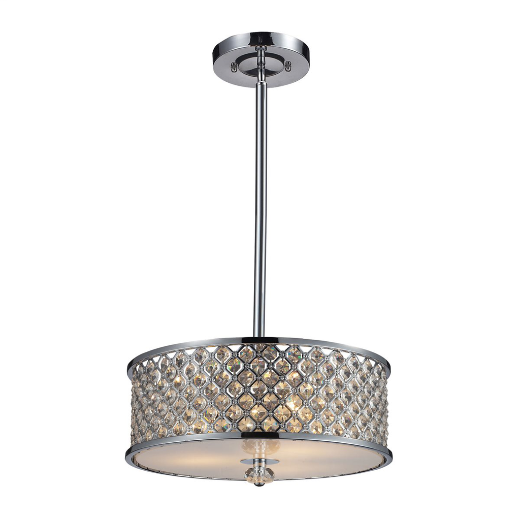 Product image for Genevieve 3 Light Semi Flush - Polished Chrome