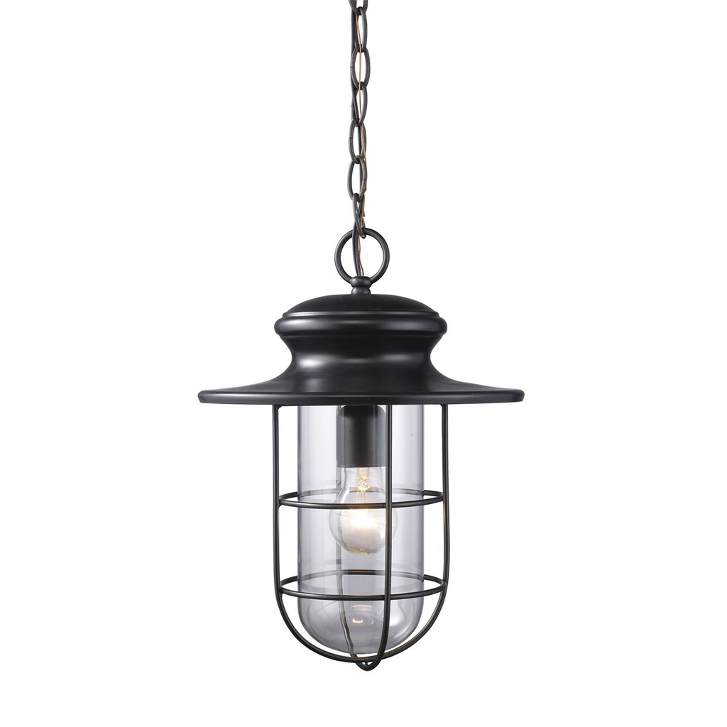 Product image for Portside 1 Light Outdoor Pendant - Matte Black