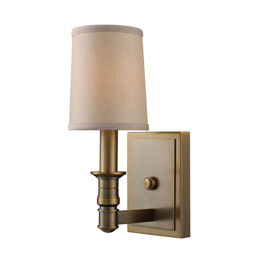 Product image for Baxter 1 Light Wall Sconce - Brushed Antique Brass