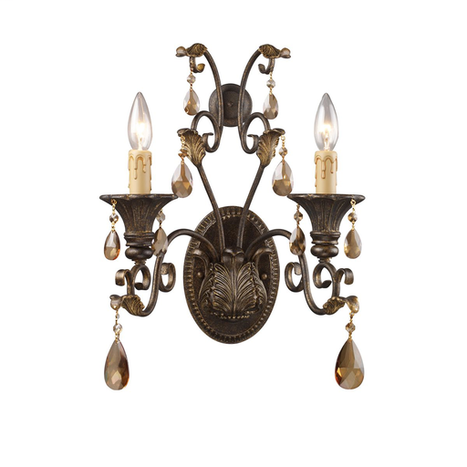 Product image for Rochelle 2 Light Sconce - Weathered Mahogany
