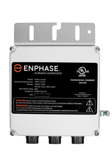 Product image for ENPENE Q-BA-3-1P-60 SINGLE PHASE BRANCH AGGREGATOR 1-3 FEMALE INPUTS 60A MAX 2L+PE OUTPUT INCLUDES ONE Q-BA-CAP