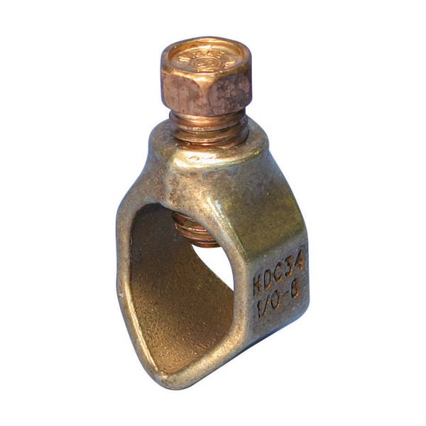Ground Rod Clamp, Rod to Conductor, Bronze HDC34