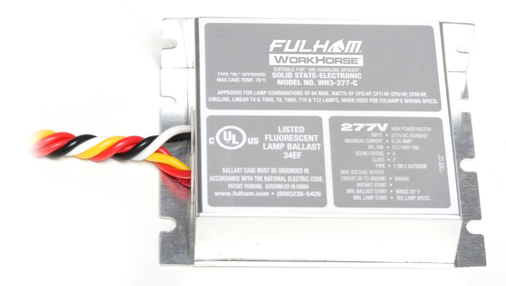 Fulham Company WH3-277-C 64 W .24 Amp 277 Volt Ballast Fulham Company WH3-277-C 64 W .24 Amp 277 Volt Ballast