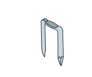 Product image for King 09019 9/16" x 1" Stainless Steel Electric Cable Staple, #10-12-14 NM-B (500/Box)