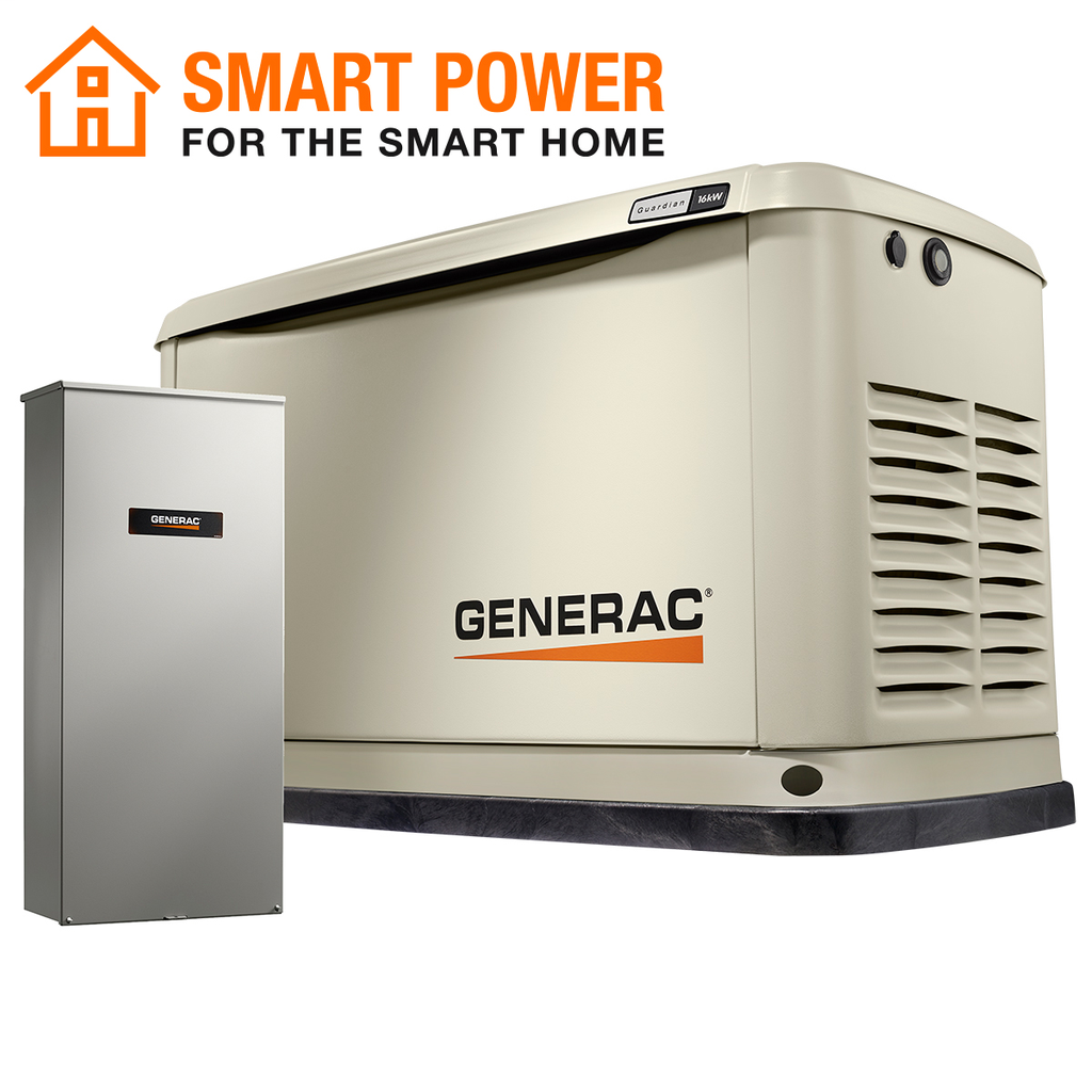 Product image for GENERAC 7178 16 KW AIR COOLED STANDBY GENERATOR ALUM. ENCLOSURE 200SE