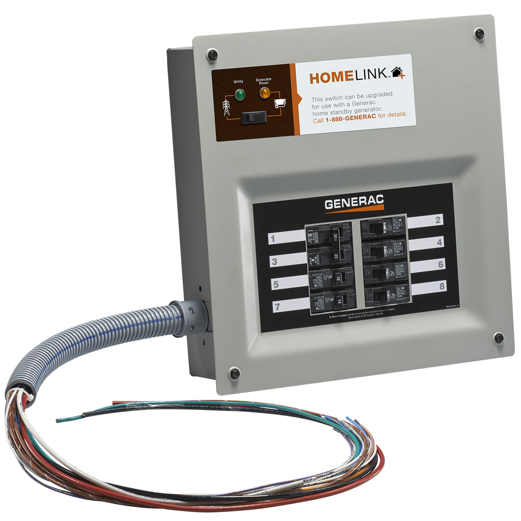 Generac 6854 Upgradeable 30 Amp Transfer Switch Kit with 10 Foot Cord