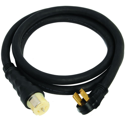 Product image for Generac 6330 RJB06410-1450P 50 Amp 10 Foot Generator Power Cord with NEMA 14-50 Male and Locking Female Ends