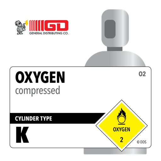Oxygen, K, 2.0, Medical USP (MUSP), 99.0%, 249 ft3, High Pressure Steel (HPS), CGA 540