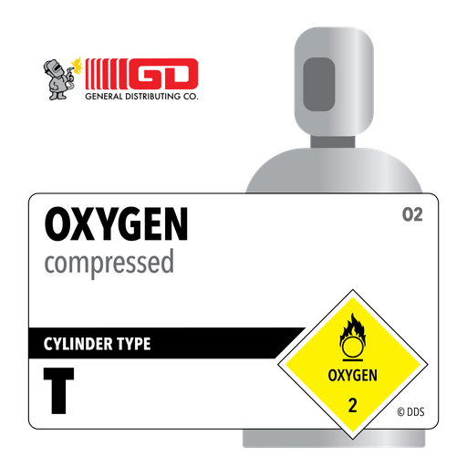 Oxygen, T, 2.0, Medical USP (MUSP), 99.0%, 337 ft3, High Pressure Steel (HPS), CGA 540