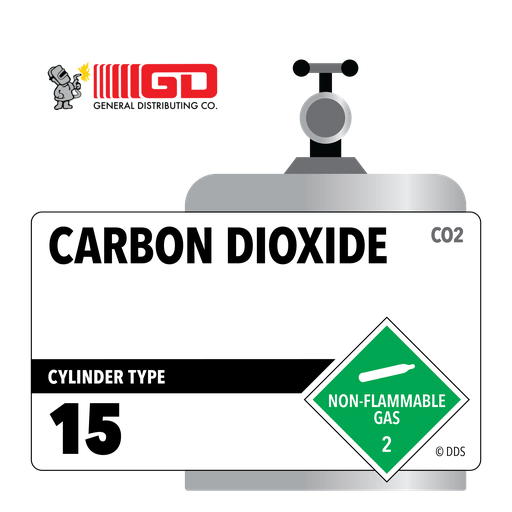 Carbon Dioxide, 15, 2.8, Industrial (I), 99.8%, 15 lbs, High Pressure Steel (HPS), CGA 320