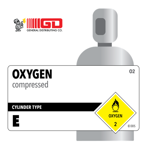 Oxygen, E, 2.5, Medical USP (MUSP), 99.5%, 19 ft3, High Pressure Aluminum (HPA), CGA 540