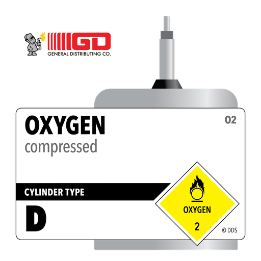 Oxygen, D, 2.0, Medical USP (MUSP), 99.0%, 14 ft3, High Pressure Aluminum (HPA), CGA 870