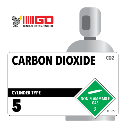 Carbon Dioxide, 5, 3.0, Industrial (I), 99.9%, 5 lbs, High Pressure Aluminum (HPA), CGA 320