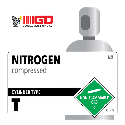Nitrogen, T, 3.0, Industrial (I), 99.9%, 304 ft3, High Pressure Steel (HPS), CGA 580