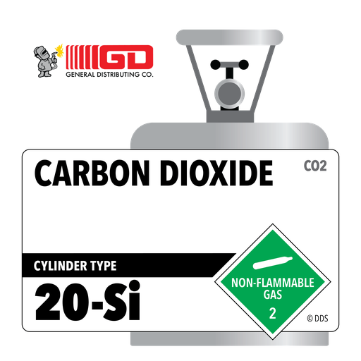 Carbon Dioxide, 20-Siphon, 2.8, Industrial (I), 99.8%, 20 lbs, High Pressure Aluminum (HPA), CGA 320