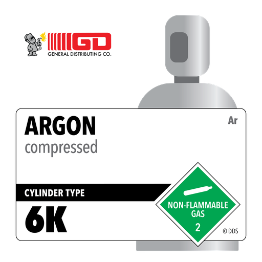 Argon, 6K, 5.0, Ultra High Purity (UH), 99.999%, 575 ft3, Ultra High Pressure Steel (UHPS), CGA 677