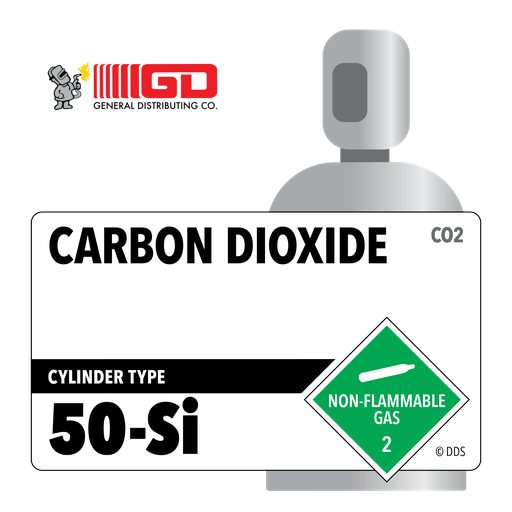Carbon Dioxide, 50-Siphon, 2.8, Industrial (I), 99.8%, 50 lbs, High Pressure Aluminum (HPA), CGA 320