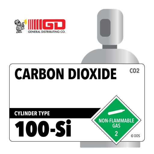 Carbon Dioxide, 100-Siphon, 2.8, Industrial (I), 99.8%, 100 lbs, High Pressure Steel (HPS), CGA 320