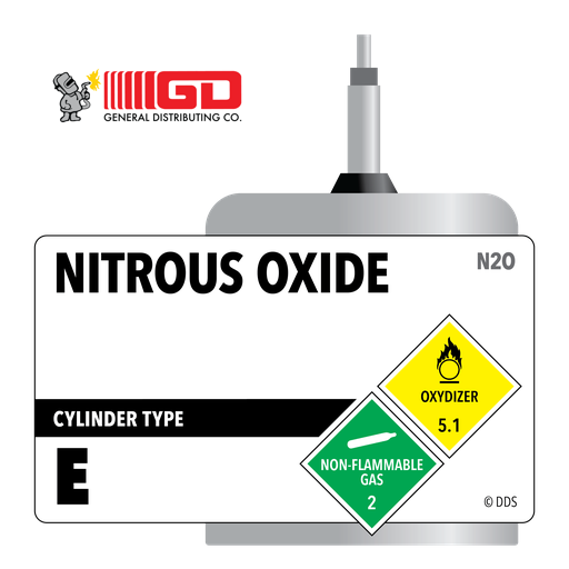 Nitrous Oxide, E, 2.0, Medical (M), 99.0%, 6.4 lbs, High Pressure Aluminum (HPA), CGA 910