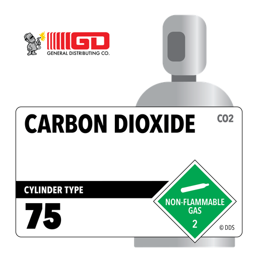 Carbon Dioxide, 75, 2.8, Industrial (I), 99.8%, 75 lbs, High Pressure Steel (HPS), CGA 320