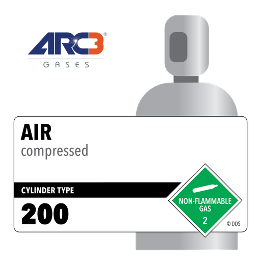 Air, 200, Breathing (BR), 216 ft3, High Pressure Steel (HPS), CGA 346