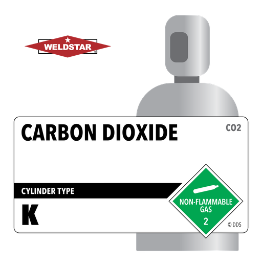 Carbon Dioxide, K, 2.0, Medical USP (MUSP), 99.0%, 524 ft3, High Pressure Steel (HPS), CGA 320