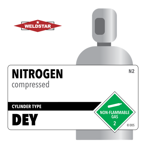Nitrogen, DEY, 2.0, Medical NF (MNF), 99.0%, 114 ft3, High Pressure Steel (HPS), CGA 580