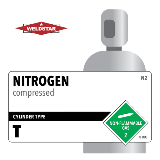 Nitrogen, T, 2.0, Medical NF (MNF), 99.0%, 304 ft3, High Pressure Steel (HPS), CGA 580
