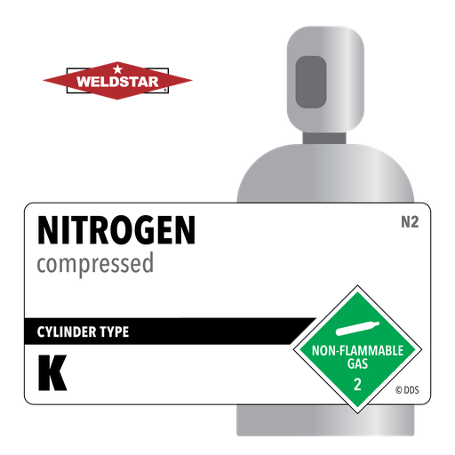 Nitrogen, K, 2.0, Medical NF (MNF), 99.0%, 230 ft3, High Pressure Steel (HPS), CGA 580