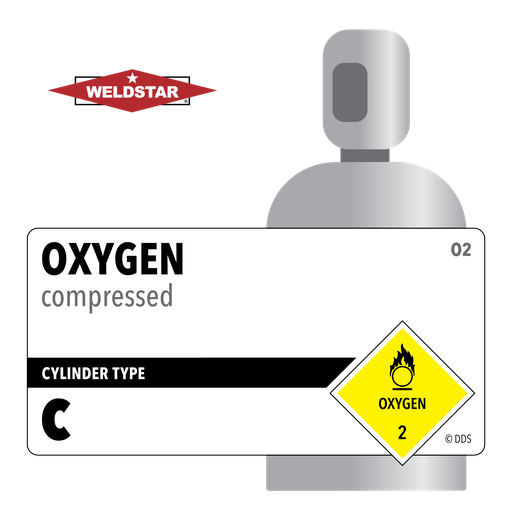 Oxygen, C, 2.0, Medical USP (MUSP), 99.0%, 83 ft3, High Pressure Steel (HPS), CGA 540