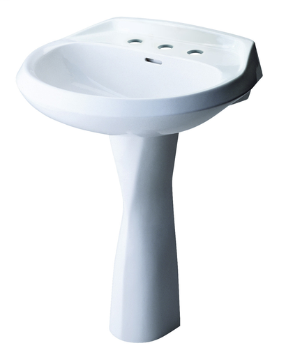 DISCONTINUED La Rive™Ped Lav Combo: 12-564 Lav W/ 29-840 Ped White