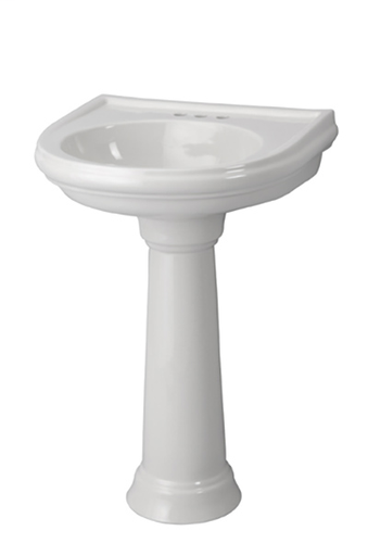 DISCONTINUED Brianne™Petite Ped Lav Combo: 12-539 Lav W/ 29-846 Ped White