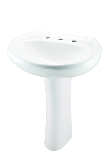 Maxwell® 8" Centers Standard Pedestal Bathroom Sink