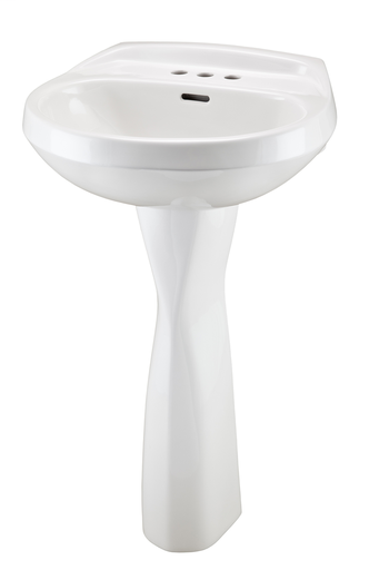 DISCONTINUED La Rive™Petite Ped Lav Combo: 12-584 Lav W/ 29-840 Ped White