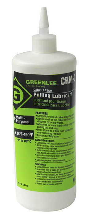 Greenlee CRM-Q Non-Hazardous 1 Quart Cable Pulling Lubricant Greenlee CRM-Q Non-Hazardous 1 Quart Cable Pulling Lubricant