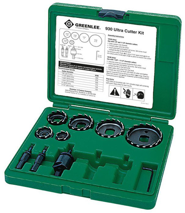 GREENLEE 930 HIGH SPEED HOLE CUTTER KIT GREENLEE 930 HIGH SPEED HOLE CUTTER KIT