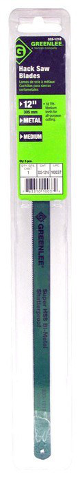 Greenlee 333-1218 12 Inch 18 TPI Bi-Metal Fully Adjustable Hacksaw Blade Greenlee 333-1218 12 Inch 18 TPI Bi-Metal Fully Adjustable Hacksaw Blade