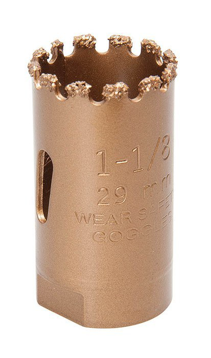 HOLESAW-1-1/8"PKGD.CARBIDE GRIT