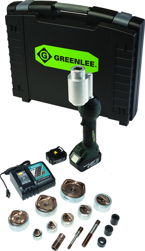 Product image for Greenlee LS100X11SS4X INTELLIPUNCH 11-TON SET, SS 1/2-3+4