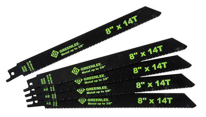 Greenlee 353-814 8 x 3/4 x 0.05 Inch Bi-Metal Straight Back Reciprocating Saw Blade Greenlee 353-814 8 x 3/4 x 0.05 Inch Bi-Metal Straight Back Reciprocating Saw Blade