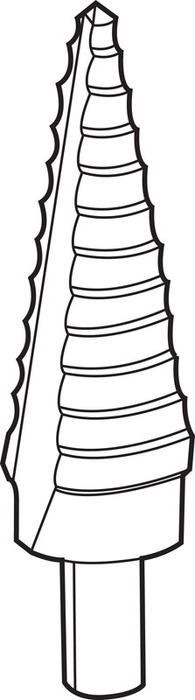 Product image for Greenlee 36020 1.2 x 3-3/4 Inch Steel Multi-Hole Knockout Split Tip Step Bit