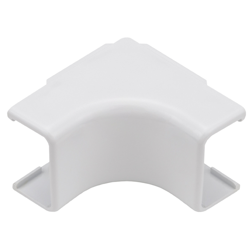 Internal Corner Cover, 1-1/4", 1" Bend Radius, PVC, White, 1/bag