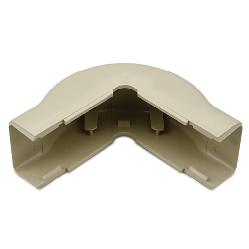 External Corner Cover, 1-1/4", 1" Bend Radius, PVC, Ivory, 1/bag