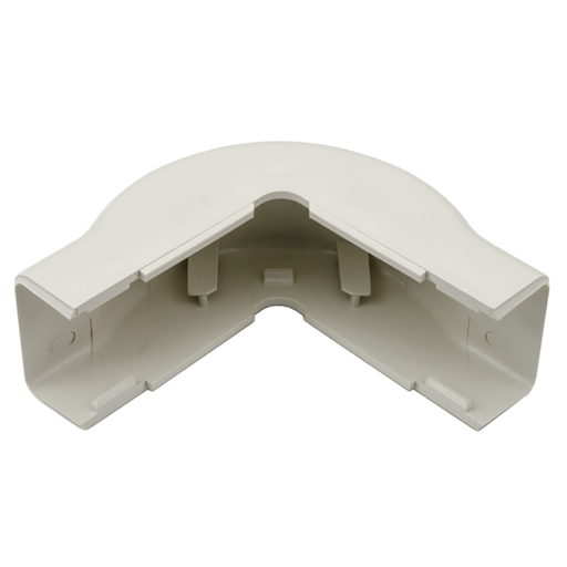 External Corner Cover, 1-1/4", 1" Bend Radius, PVC, Office White, 1/bag