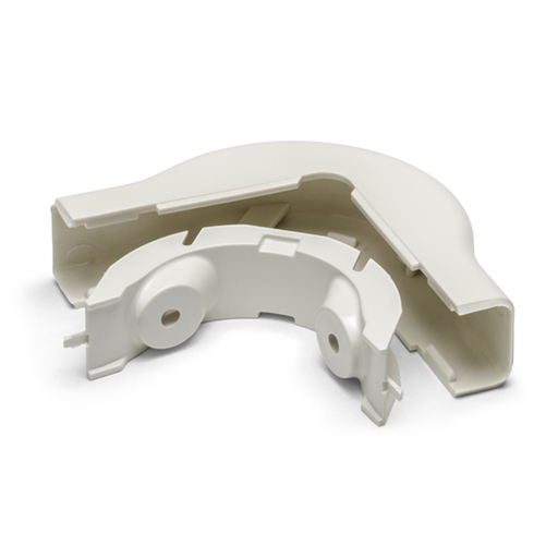 External Corner Cover, 3/4", 1" Bend Radius, PVC, Office White, 1/bag