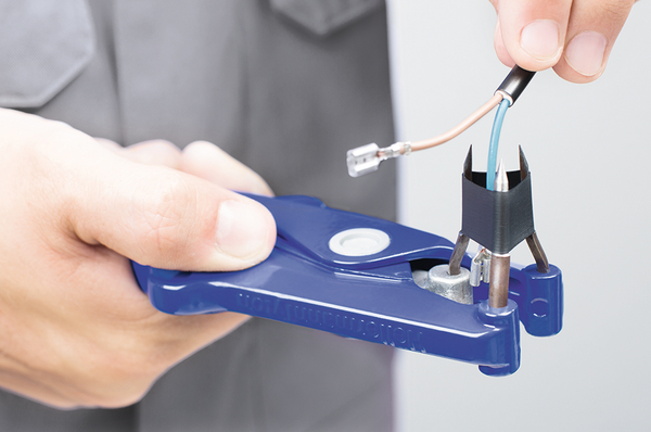 Three-pronged plier for sleeves and grommets K TOOL